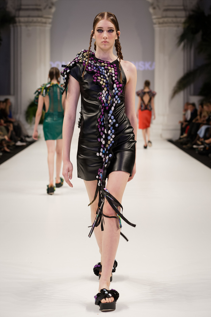 Look 5

Hand-embroidered leather dress 